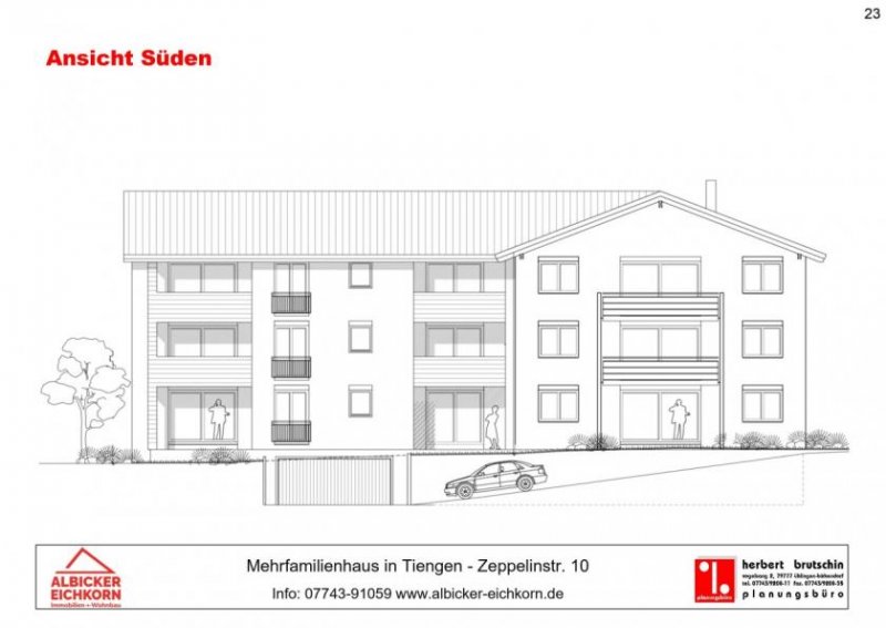 Waldshut-Tiengen 2 Zi. DG mit Loggia ca. 61 m² - Wohnung 11 - Zeppelinstr. 10, 79761 Waldshut-Tiengen - Neubau Wohnung kaufen
