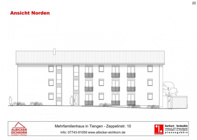 Waldshut-Tiengen 3 Zi. OG mit Balkon ca. 97 m² - Wohnung 8 - Zeppelinstr. 10, 79761 Waldshut-Tiengen - Neubau Wohnung kaufen