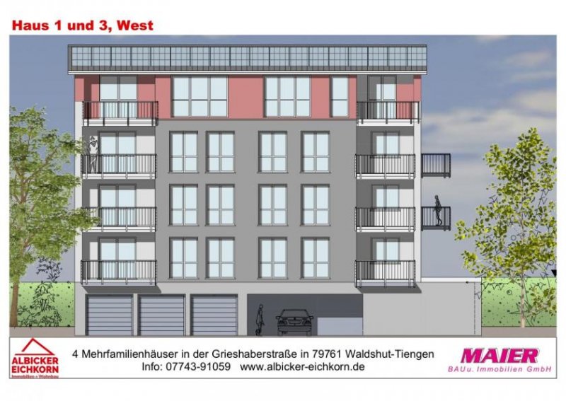 Waldshut-Tiengen Neubau Waldshut - 2,0 Zimmerwohnung Dachgeschoss Penthouse mit Lift Wohnung kaufen