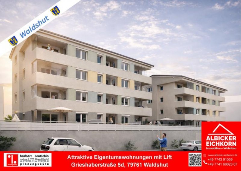 Waldshut-Tiengen Neubau Waldshut - 2,0 Zimmerwohnung Erdgeschoss mit Lift Wohnung kaufen
