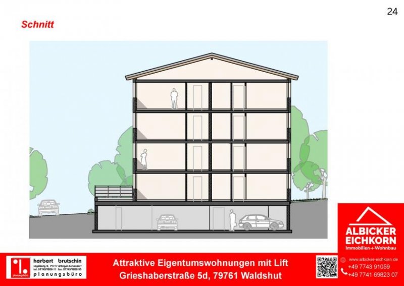 Waldshut-Tiengen Neubau Waldshut - 2,0 Zimmerwohnung Erdgeschoss mit Lift Wohnung kaufen