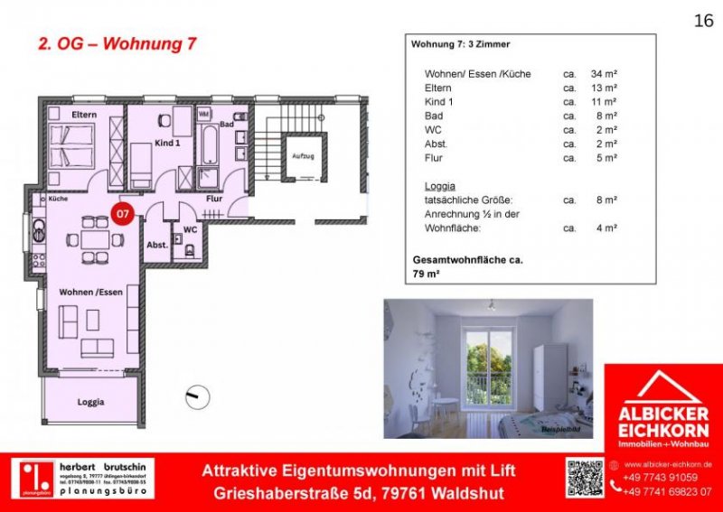 Waldshut-Tiengen Neubau Waldshut - 3,0 Zimmerwohnung Erdgeschoss mit Lift Wohnung kaufen