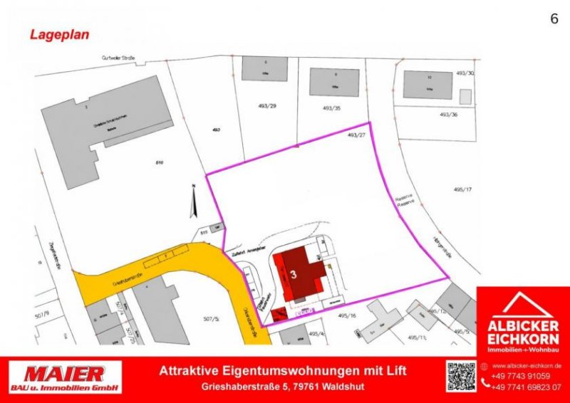 Waldshut-Tiengen Neubau Waldshut - 3,0 Zimmerwohnung Obergeschoss 2 mit Lift Wohnung kaufen
