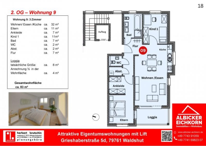Waldshut-Tiengen Neubau Waldshut - 3,0 Zimmerwohnung Erdgeschoss mit Lift Wohnung kaufen