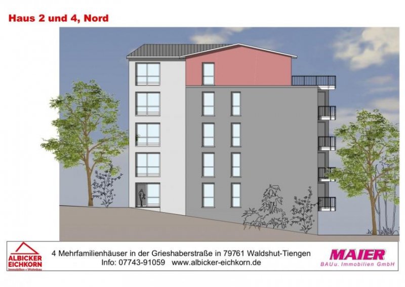 Waldshut-Tiengen Neubau Waldshut - 3,0 Zimmerwohnung Obergeschoss 3 mit Lift Wohnung kaufen