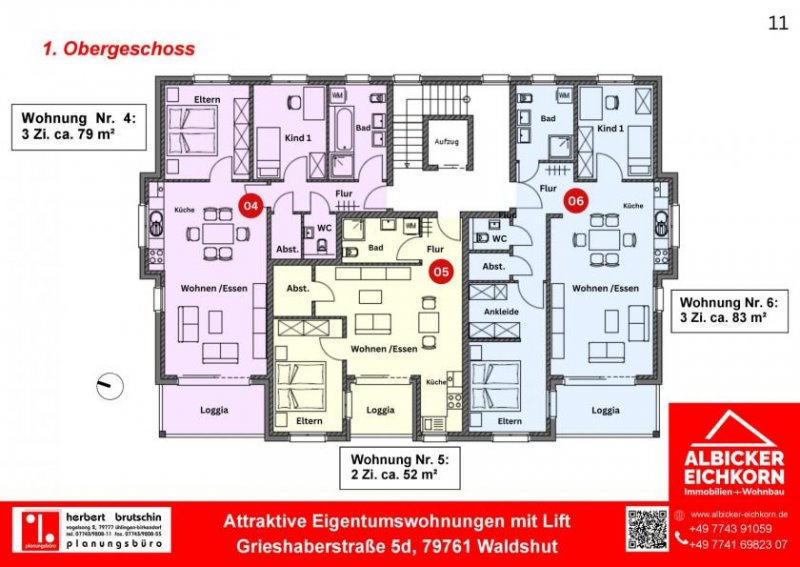 Waldshut-Tiengen Neubau Waldshut - 3,0 Zimmerwohnung Erdgeschoss mit Lift Wohnung kaufen