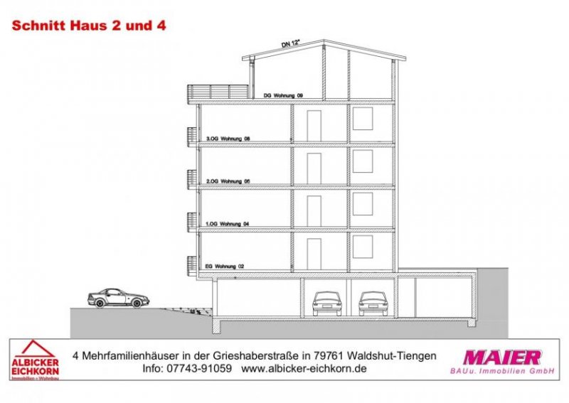 Waldshut-Tiengen Neubau Waldshut - 4,0 Zimmerwohnung Dachgeschoss Penthouse mit Lift Wohnung kaufen