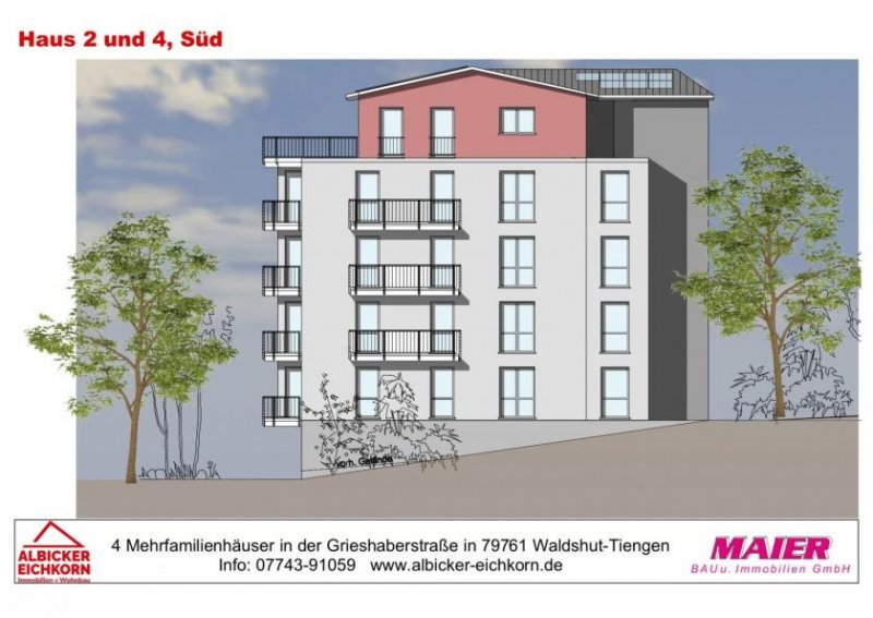 Waldshut-Tiengen Neubau Waldshut - 4,0 Zimmerwohnung Dachgeschoss Penthouse mit Lift Wohnung kaufen