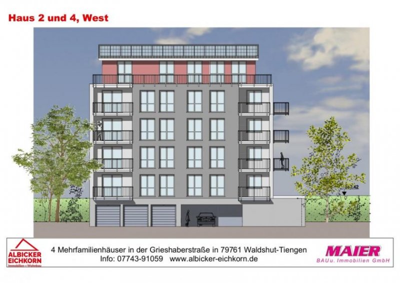 Waldshut-Tiengen Neubau Waldshut - 4,0 Zimmerwohnung Dachgeschoss Penthouse mit Lift Wohnung kaufen