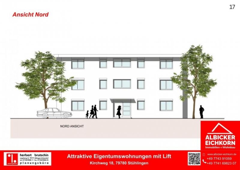 Stühlingen 3 Zi. Dachgeschoss mit Balkon ca. 85 m²-Wohnung Nr. 5-Kirchweg 18-79780 Stühlingen-Neubau Wohnung kaufen
