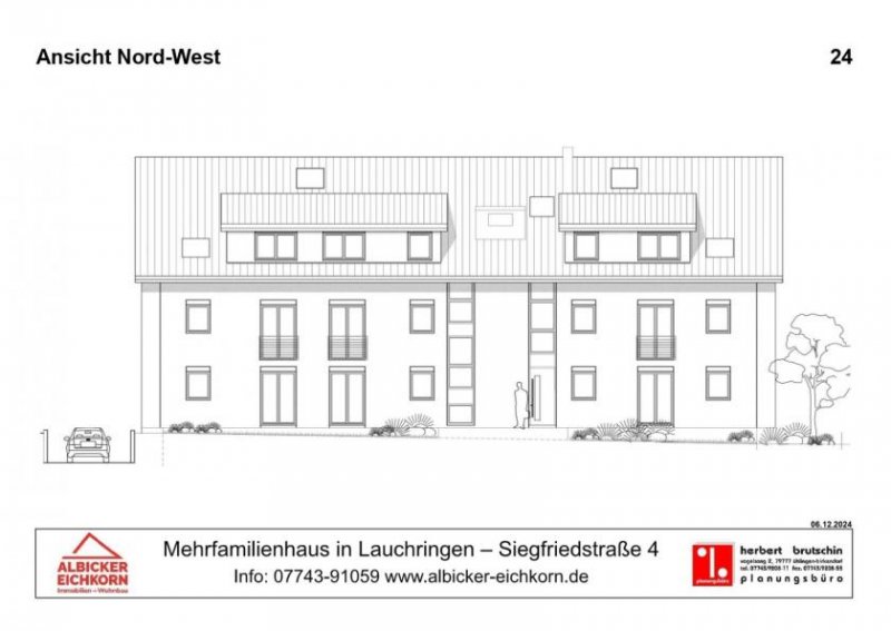 Lauchringen Grenznahe 4 Zi. Galerie DG mit Balkon ca. 112 m² - Wohnung 9 - Siegfriedstr. 4, 79787 Lauchringen - Neubau KFW Wohnung kaufen