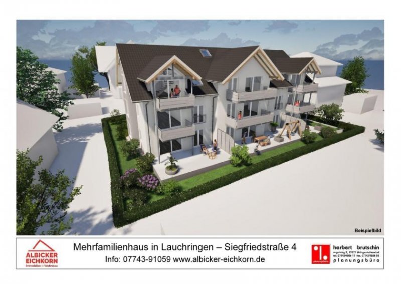 Lauchringen Grenznahe 4 Zi. Galerie DG mit Balkon ca. 112 m² - Wohnung 9 - Siegfriedstr. 4, 79787 Lauchringen - Neubau KFW Wohnung kaufen