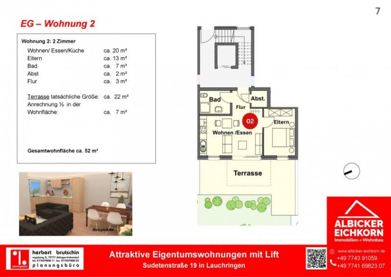 Lauchringen Neubau Lauchringen - 2 Zimmerwohnung EG mit Lift Wohnung kaufen