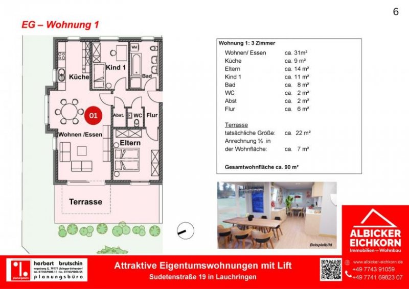 Lauchringen Neubau Lauchringen - 3 Zimmerwohnung EG mit Lift Wohnung kaufen