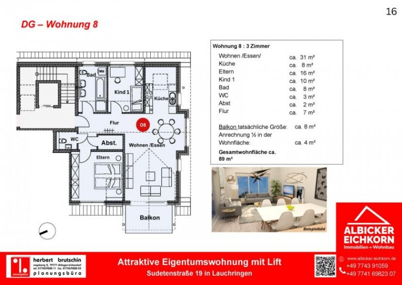 Lauchringen Neubau Lauchringen - 4 Zimmerwohnung OG mit Lift Wohnung kaufen