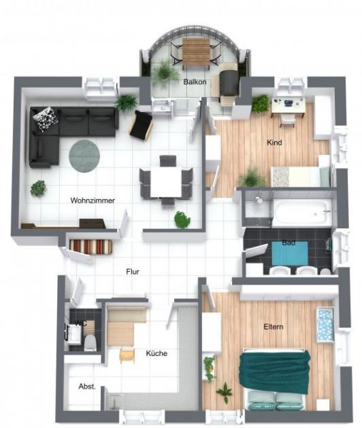 Lauchringen Unterlauchringen- 3 Zi. Whg. mit Balkon ca. 83 m² in TOP ruhiger zentraler Lage zu verkaufen Wohnung kaufen