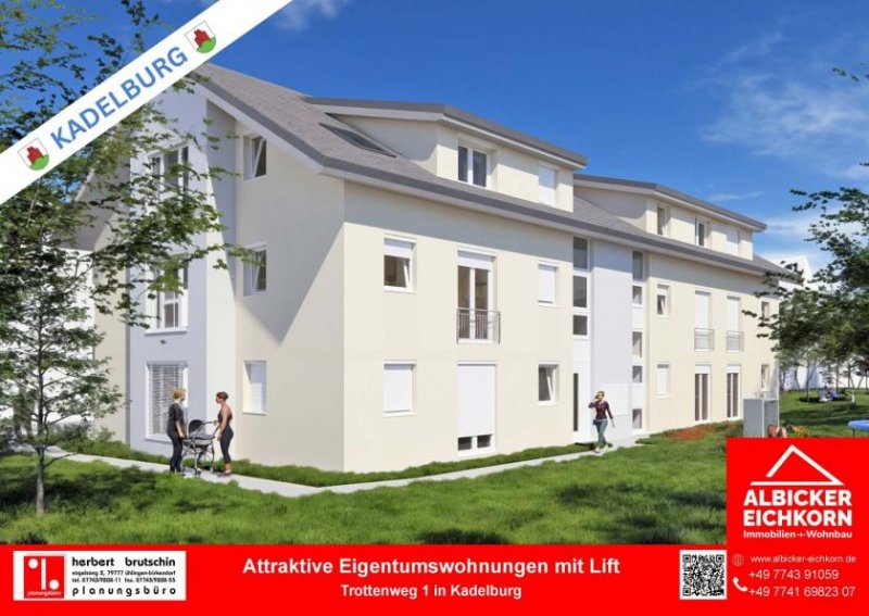 Küssaberg 3 Zi. OG mit Balkon ca. 98m² - Wohnung 7 - Trottenweg 1, 79790 Kadelburg- Neubau KFW Wohnung kaufen