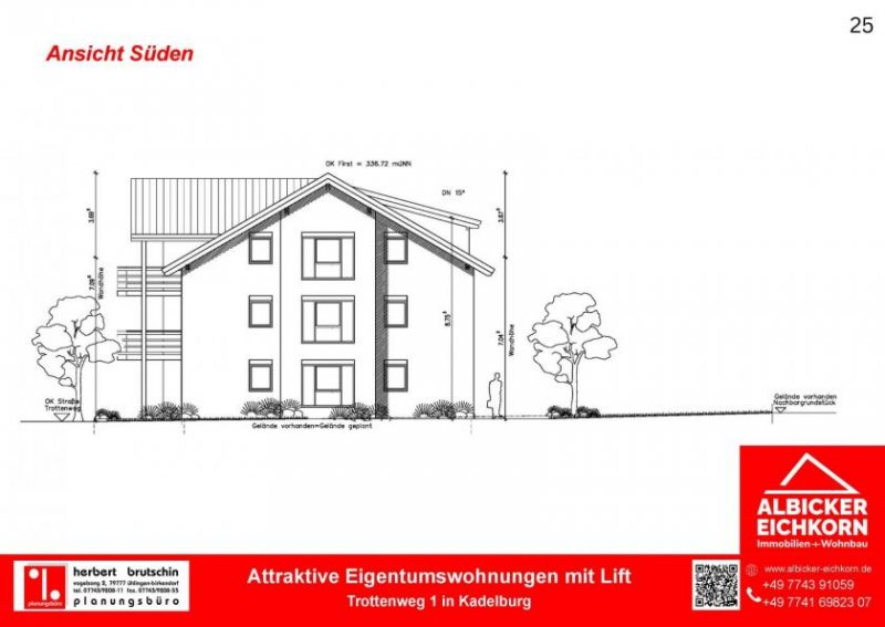 Küssaberg Grenznah 3 Zi. Obergeschoss mit Balkon ca. 100 m² - Wohnung 4 - Trottenweg 1, 79790 Kadelburg Wohnung kaufen