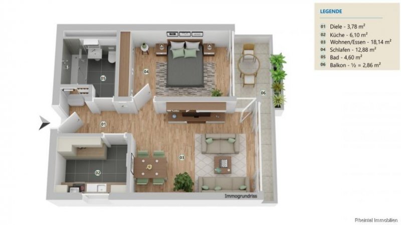 Küssaberg RESERVIERT - Sanierte, zentral gelegene 2-Zimmer-Wohnung in Kadelburg Wohnung kaufen