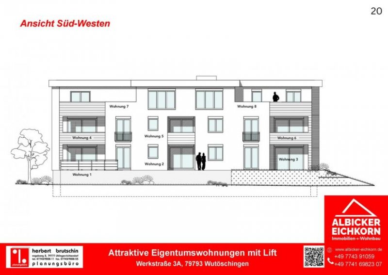 Wutöschingen 2 Zi. EG mit Terrasse ca. 69 m² - Wohnung 2 - Werkstraße 3a, 79793 Wutöschingen - Neubau Wohnung kaufen