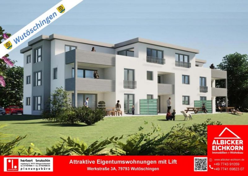 Wutöschingen 3 Zi. EG mit Terrasse ca. 100 m² - Wohnung 1 - Werkstraße 3a, 79793 Wutöschingen - Neubau Wohnung kaufen