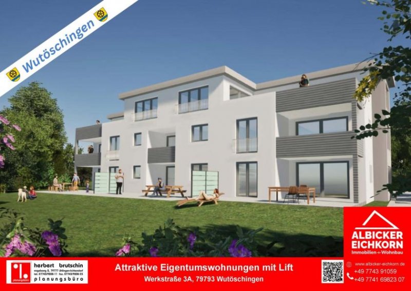 Wutöschingen 3 Zi. EG mit Terrasse ca. 100 m² - Wohnung 1 - Werkstraße 3a, 79793 Wutöschingen - Neubau Wohnung kaufen