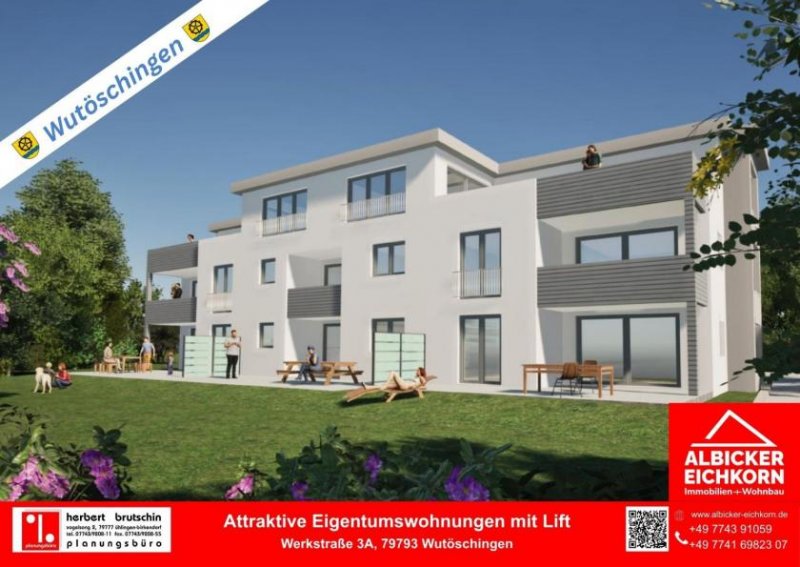 Wutöschingen 3 Zi. OG mit Loggia ca. 87 m² - Wohnung 6 - Werkstraße 3a, 79793 Wutöschingen - Neubau Wohnung kaufen