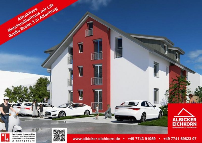 Jestetten 3 Zimmerwohnung OG mit Balkon ca. 86 m² mit Lift, Klimafreundlicher Neubau- Jestetten Altenburg Wohnung kaufen