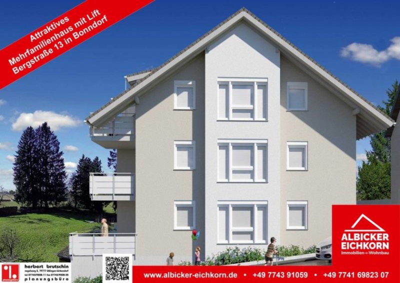 Bonndorf im Schwarzwald 3 Zi. DG mit Galerie und Balkon ca. 100 m² - Wohnung 6 - Bergstr. 13, 79848 Bonndorf-Neubau mit Lift Wohnung kaufen