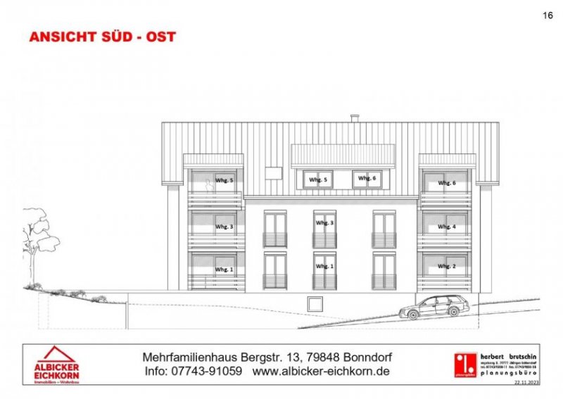 Bonndorf im Schwarzwald 4 Zi. Galeriewohnung im DG mit Balkon-KFW40-ca. 100 m² - Wohnung 6 - Bergstr. 13, 79848 Bonndorf-mit Lift Wohnung kaufen