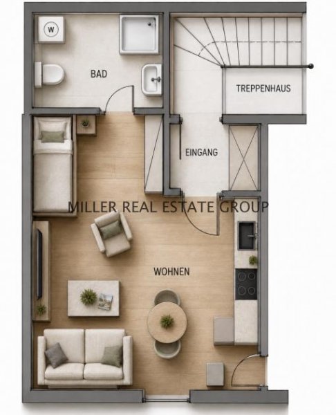 Ingolstadt 1-Zimmer-Dachgeschosswohnung in Ingolstadt-Friedrichshofen - ruhige zweite Reihe mit Tiefgaragenstellplatz! Wohnung kaufen