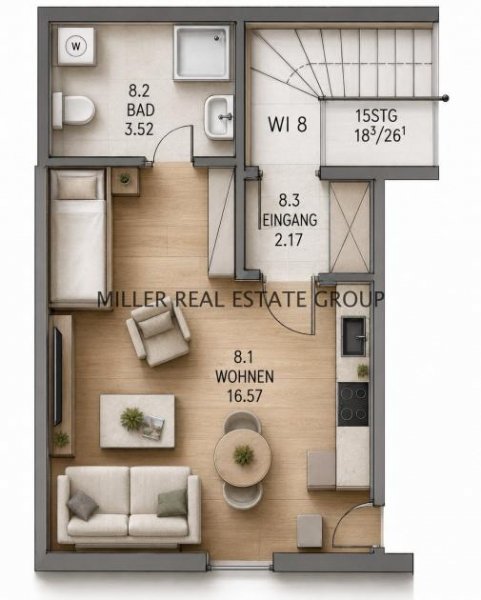 Ingolstadt Wertstabile Kapitalanlage in Ingolstadt-Friedrichshofen: Vermietetes Dachgeschoss-Apartment mit Tiefgaragenstellplatz in ruhiger