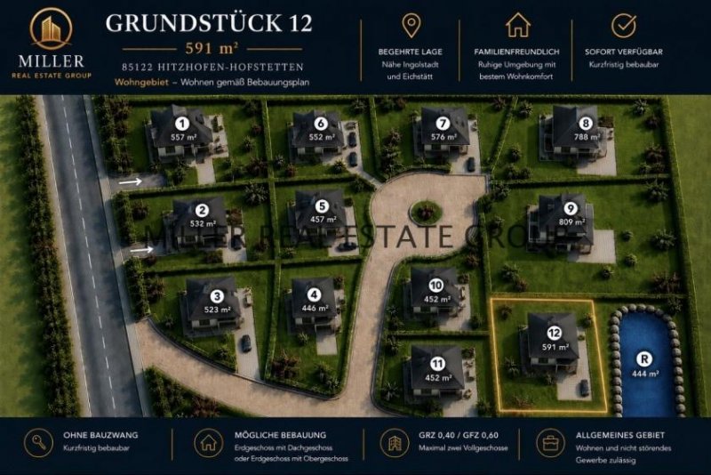 Hitzhofen Exklusives Baugrundstück in Hitzhofen-Hofstetten - Freiraum für Ihre Vision. Raum für Ihr Zuhause. Grundstück kaufen
