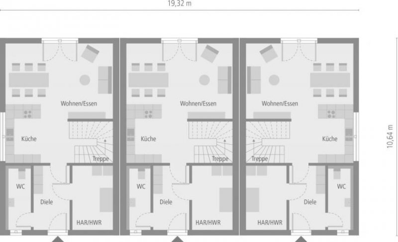 Feldmühle OKAL Reihenhaus Mitte 02 mit Keller Haus kaufen