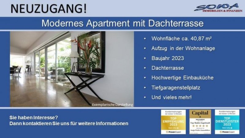 Neuburg an der Donau Hochwertiges Penthouse Apartment mit großzügiger Dachterrasse und TG-Stellplatz in zentrumsnaher Lage in Neuburg - Ein Objekt