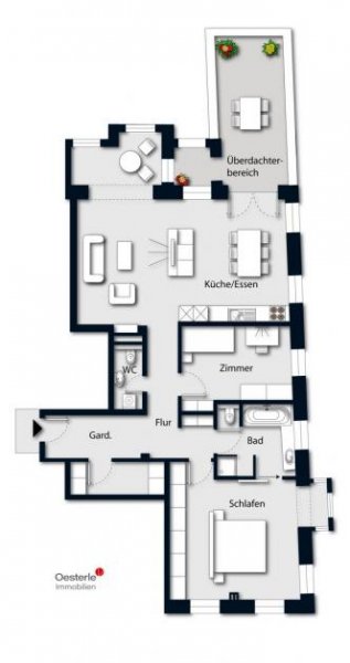 Leutkirch im Allgäu Sofort beziehbar, barrierefreie exklusive Stadtwohnung mit Dachterrasse! Wohnung kaufen