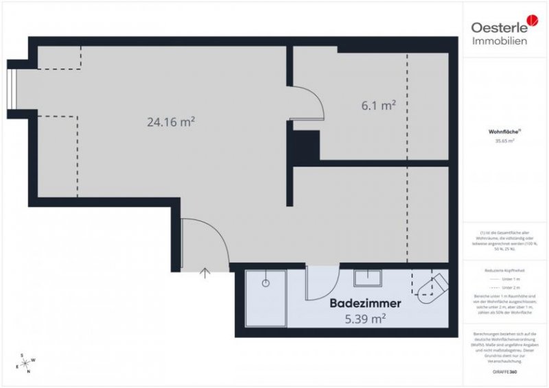Bad Waldsee Modernisiert & bezugsfrei – attraktive 2-Zimmer-Wohnung mit Stellplatz Wohnung kaufen
