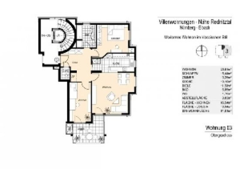 Nürnberg N-Eibach: NEU-3-Zi-Whg. (OG),Energiesparhaus, Loggia,TG, Prov.frei, Nähe Rednitzauen Wohnung kaufen