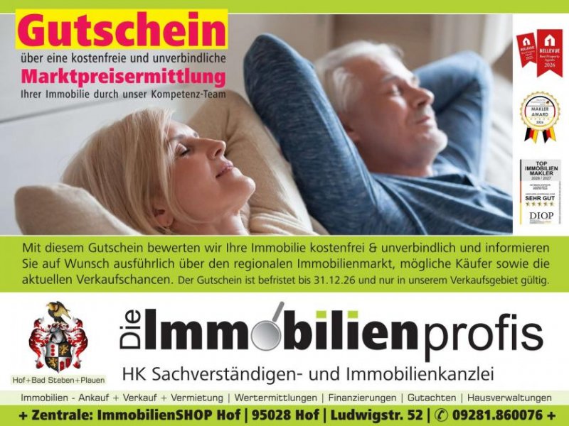 Hof 50 m zur Hofer Fußgängerzone: Vermietetes Mehrfamilienhaus Gewerbe kaufen