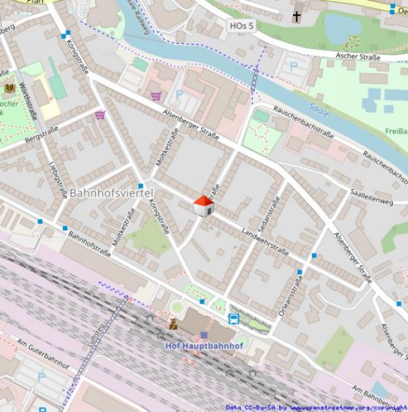 Hof Zentral gelegenes Baugrundstück in Hof - geeignet für MFH oder Gewerbe Grundstück kaufen