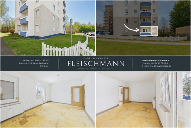 Suhl Top-Investment in Suhl: Gepflegte 33 m² Erdgeschosswohnung ohne Sanierungsstau oder Selbsteinzug? Wohnung kaufen