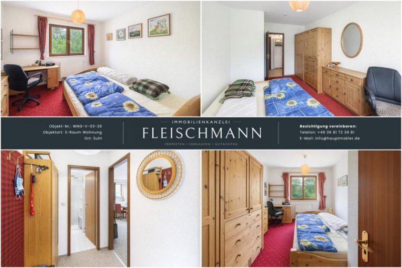Suhl Wohnkomfort mit Balkon, Einbauküche und solider Ausstattung in gepflegtem Wohnumfeld Wohnung kaufen