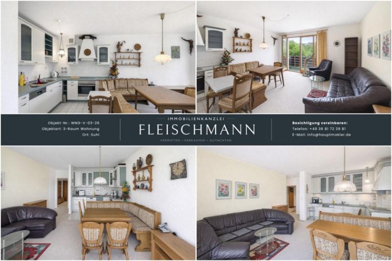 Suhl Wohnkomfort mit Balkon, Einbauküche und solider Ausstattung in gepflegtem Wohnumfeld Wohnung kaufen