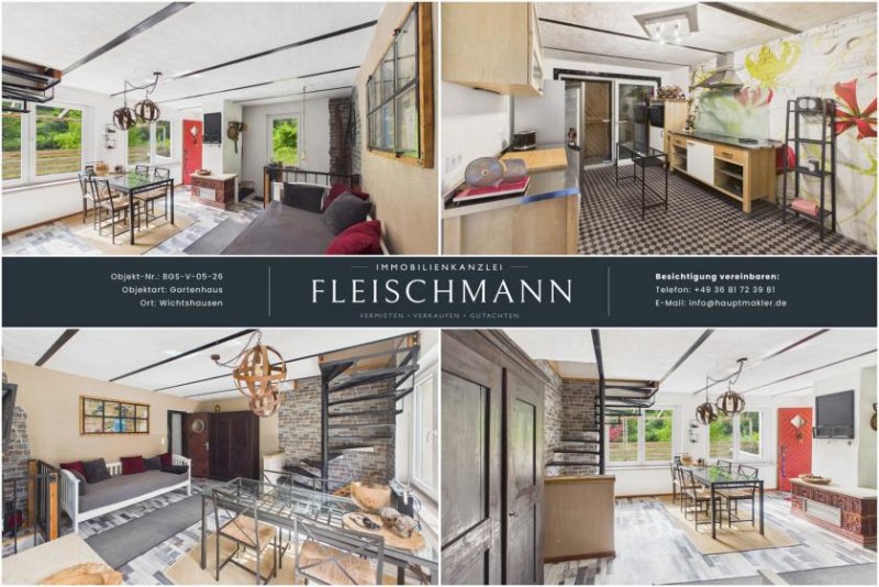 Suhl Ihr eigenes Gartenparadies mit festem Haus: Gepflegtes Anwesen in Wichtshausen Grundstück kaufen