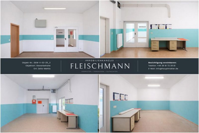 Zella-Mehlis Moderne Gewerbeimmobilie: klimatisierte Halle + Einliegerwohnung – neuer Preis: 600.000 €! Gewerbe kaufen