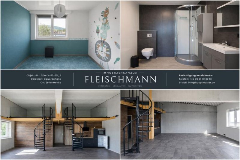 Zella-Mehlis Moderne Gewerbeimmobilie mit klimatisierter Halle und Einliegerwohnung Gewerbe kaufen
