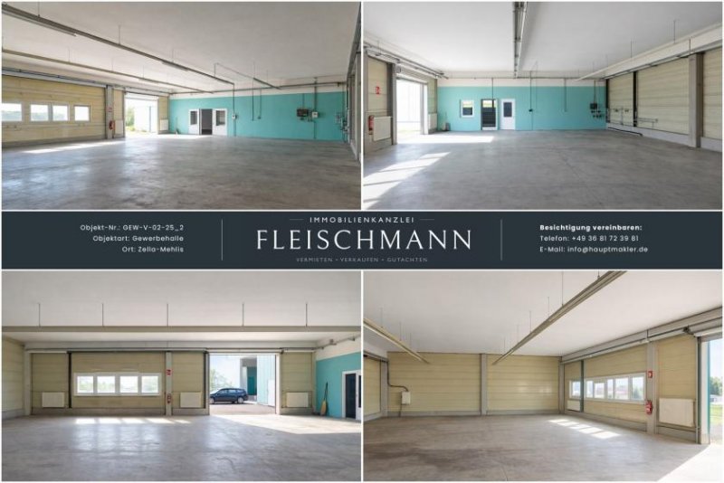 Zella-Mehlis Moderne Gewerbeimmobilie: klimatisierte Halle + Einliegerwohnung – neuer Preis: 600.000 €! Gewerbe kaufen