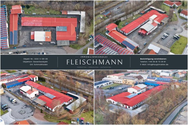 Schmalkalden Gewerbeimmobilie mit PV-Potenzial – Hallenflächen, Infrastruktur & Energierendite Gewerbe kaufen
