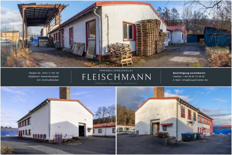 Schmalkalden Gewerbeimmobilie mit PV-Potenzial – Hallenflächen, Infrastruktur & Energierendite Gewerbe kaufen