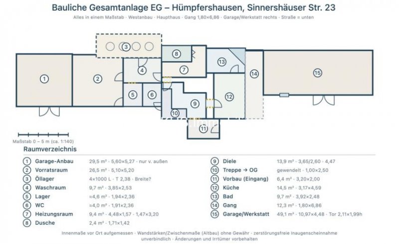 Hümpfershausen Ihr Platz in der Rhön: solides Wohnhaus mit großem Nebengelass, Park-Garten & Weitblick Haus kaufen